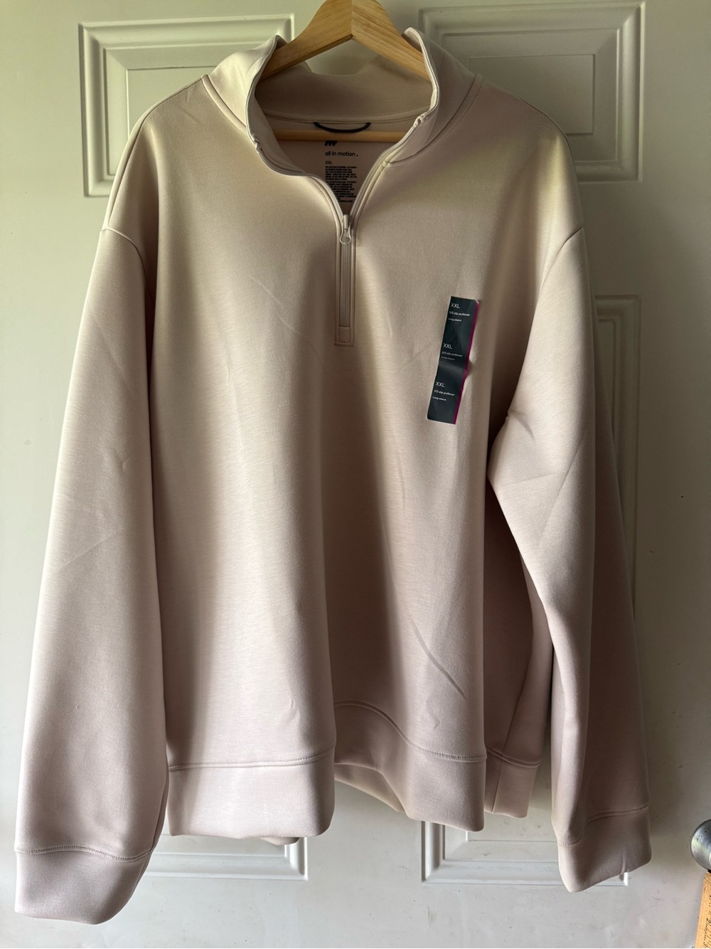 Men’s All in Motion Beige Active Half Zip Pullover